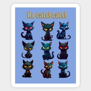Eight Cool Cats Sticker